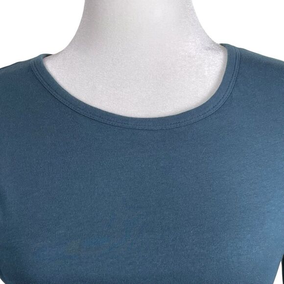 JAMES PERSE Double Shirred Skinny Dress Size 2 Medium Green 3/4 Sleeve EUC - Picture 5 of 16